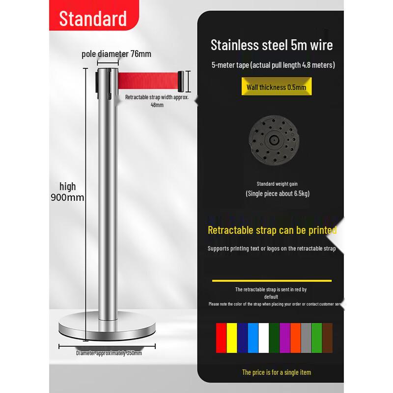 Stainless Steel Retractable Barrier Stanchion