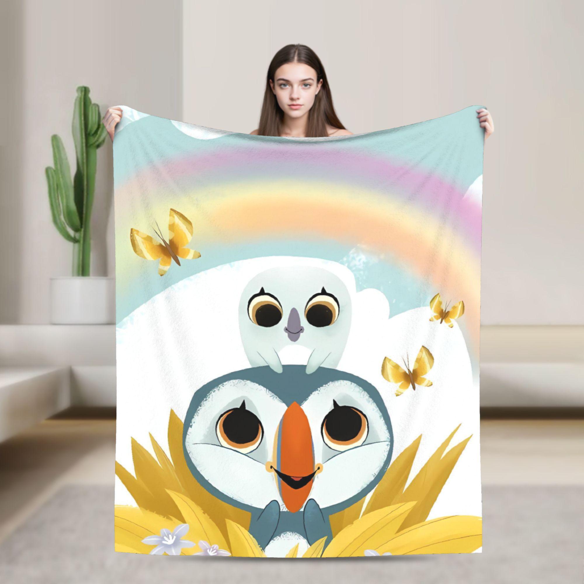 

Puffin Rock Blanket Quality Super Warm Throw Blanket Winter Kids Adult Couch Chair Sofa Bed Fashion Bedspread 75x90cm