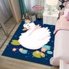 3D Printing Cute Swan Large Area Carpet for Living Room Cartoon Children's Bedroom Sofa Doormat Kitchen Floor Rug Anti-slip Mat