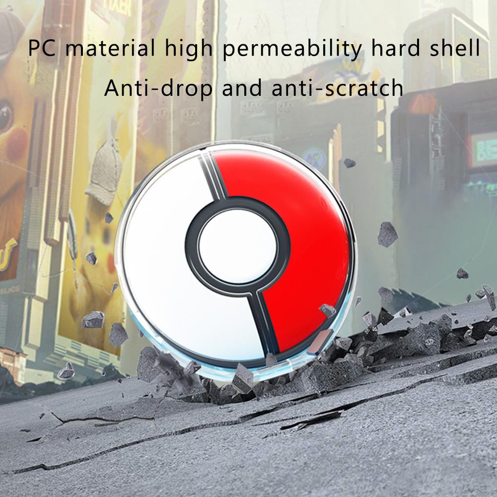 Ochranné pouzdro pro Pokémon GO Plus + 2023, průhledné pevné pouzdro pro Poke Ball Go Plus s krytkami na knoflíky a sponou na zápěstí - 1 balení