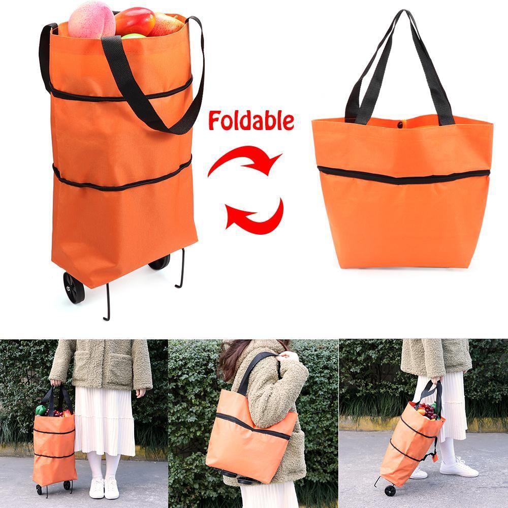 foldable eco friendly shopping bolsa with wheels