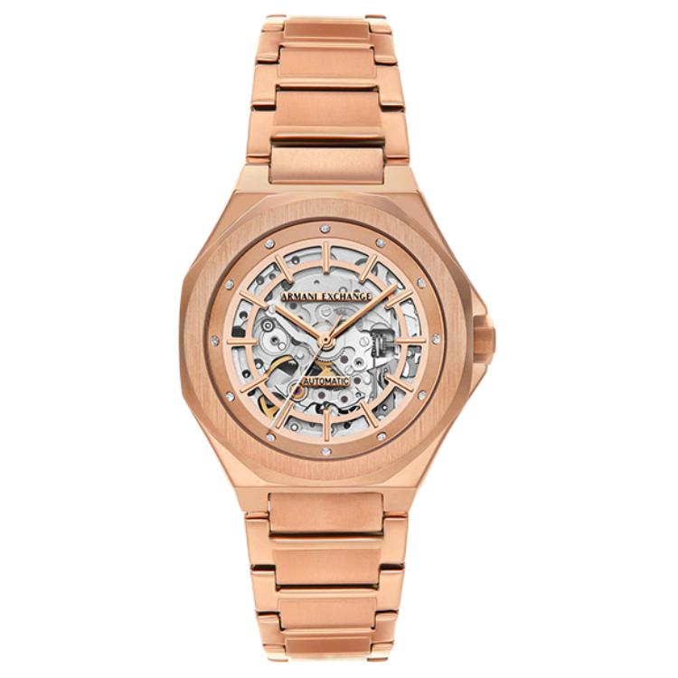 

ARMANI EXCHANGEAE ARMANI Wrist Watch Mechanical Movement Stainless Steel Strap 36mm Rose Gold Watch Dial Women s Watch AX4619 Skeleton Dial