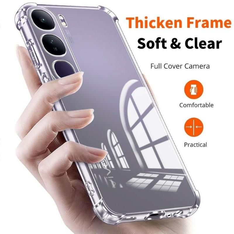 VIVO V50 V40 V30 V29 V27 V25 V23 V21 V20 V15 Pro V19 Neo V21E V23E V25E V27E V29E V30E V40 Lite Shockproof Clear Phone Case Airbag Soft TPU Cover
