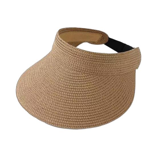 Summer Foldable Sun Hat, Adjustable Elastic Buckle Braided Straw Hat, Portable Foldable Beach Travel Hat for Women