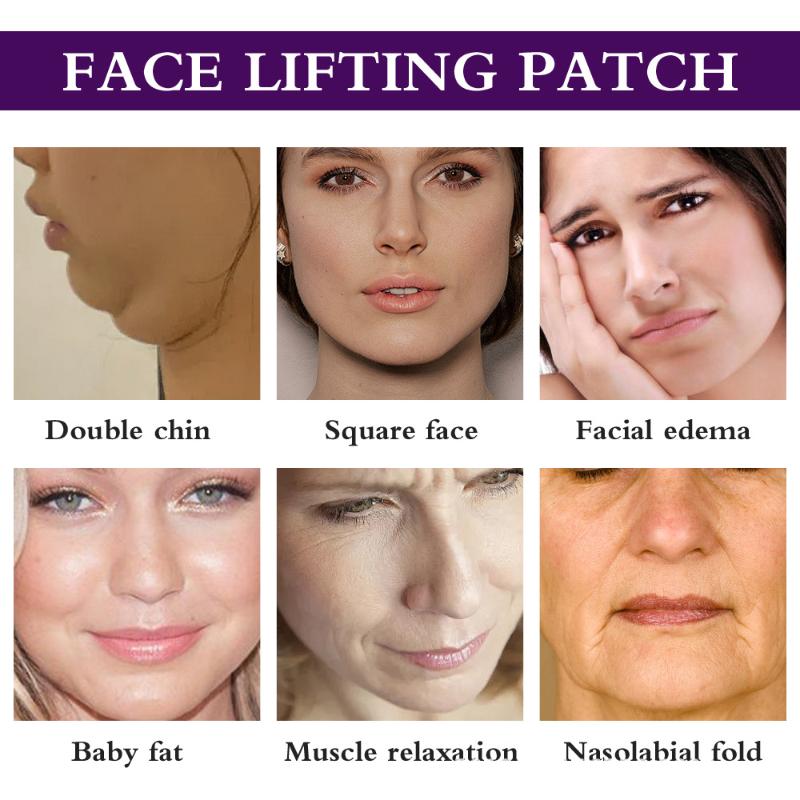 80Pcs No Trace V-Shape Face Lift Tape Invisible Adhesive Patches Smooth Wrinkle Fix Sagging Skin for Selfie Use