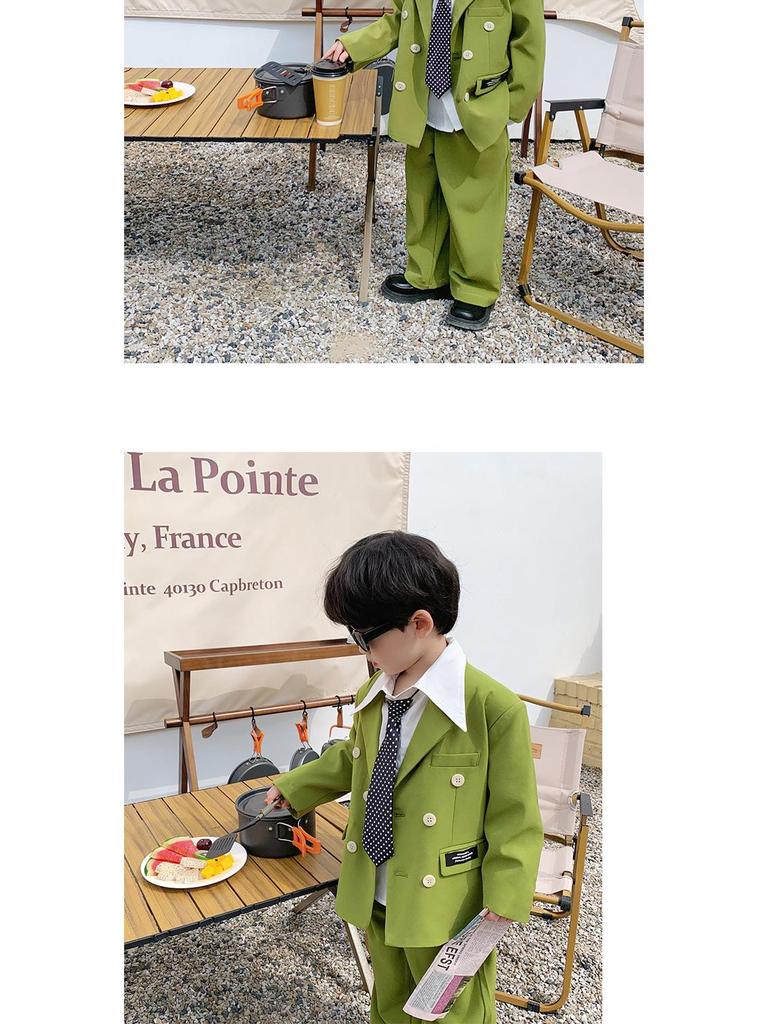 Boys' Suit Set 2023 Spring/Autumn: Stylish Korean-Influenced Casual Jacket for Kids