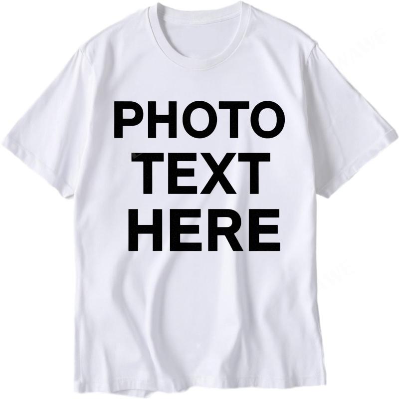 Boys Name Here Summer T Shirt Photo Text Here Short Sleeve Black Personalized O-Neck Tee-shirt