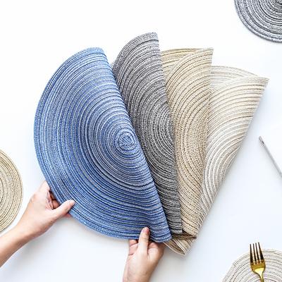 Japanese Cotton Yarn Pot Mat, Thermal Insulation Mat, Hot Thread Round Placemat, Coaster, Hand-Woven Dining Table Surface, Non-Slip Bowl Mat.