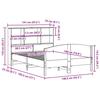 VidaXL Bunk Bed Without Mattress Wax Brown 135x190 Cm Solid Pine 3323115