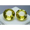 Yellow Sapphire Excellent Round Cut 20.54 Ct Natural Certified Gemstone Of Pair