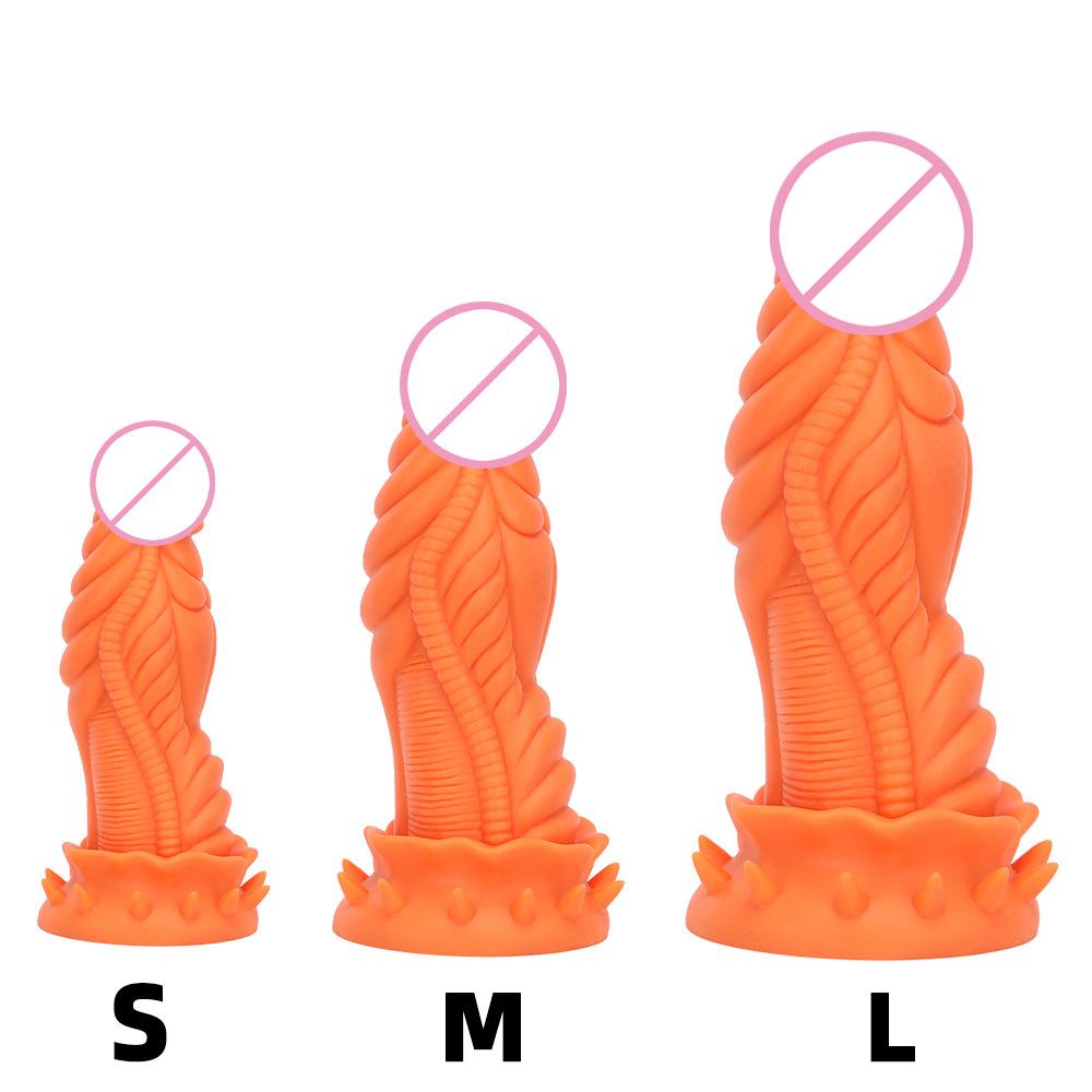 Super Large Liquid Silicone Egg Soft Anal Expansion Trainer with Irregular Large Anal Plug and Large Penis SM