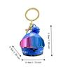 Matte Motorcycle Helmet Keychain Luminous Key Ring Fashion Key Pendant  Backpack