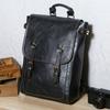 Reißverschluss Leder Rucksack Retro Leder Rucksack Computer Große Kapazität Reise Tasche Hohe Qualität Rucksack