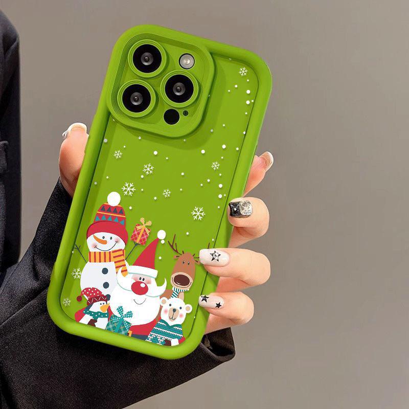 Christmas Carnival Apple iPhone Case: Compatible with 12, 13, 14, 15 Plus, 16 Pro Max; Cute & Drop-proof Design