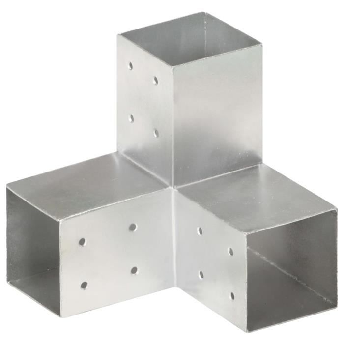 VidaXL Connecteur de poteau Forme en Y Métal galvanisé 81x81 mm