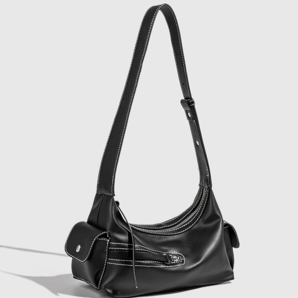 One Shoulder Crossbody Women'S Bag Cool Drag Spice Girl Locomotive Casual Armpit Bag One Shoulder Retro Texture Small Bag