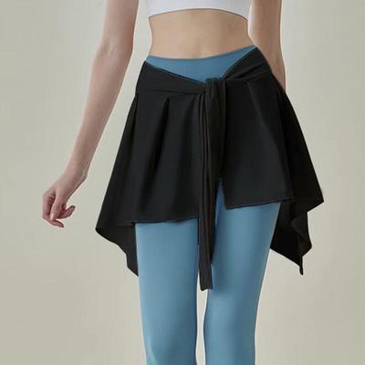 Women's Tie-up Anti-Exposure Sports Yoga Skirt