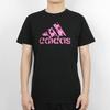 Adidas American Retro Letter Logo Print Sports Casual Short Sleeve T-Shirt Men Tops Black Purple ADITSG2SMU-BP-1