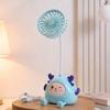 Cartoon Animals Desk Fan Fast Charging Flexible Hose Fan Multi-Purpose Phone Holder Pen Holder Portable Summer Cooling Fan