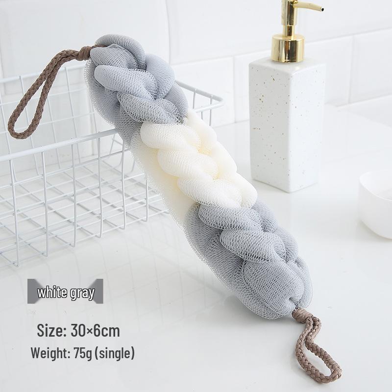 Long Bath Scrubbing Towel with Shower Ball for Strong Lather