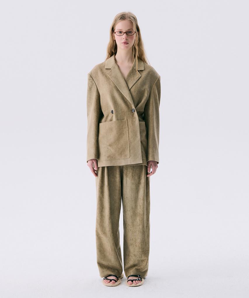 WNDERKAMMER 25 Corduroy Wide Pants_Light Khaki