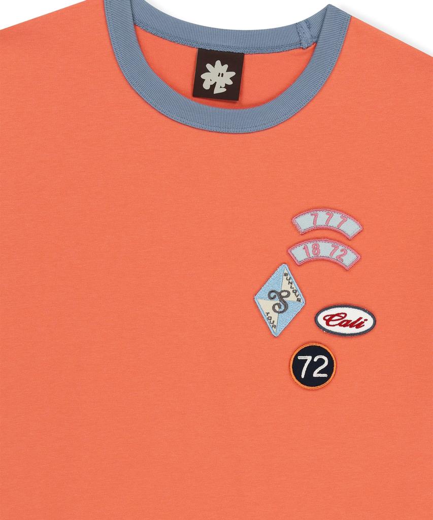 Sseonleobeutueo Multi Patch Ringer Tee Orange