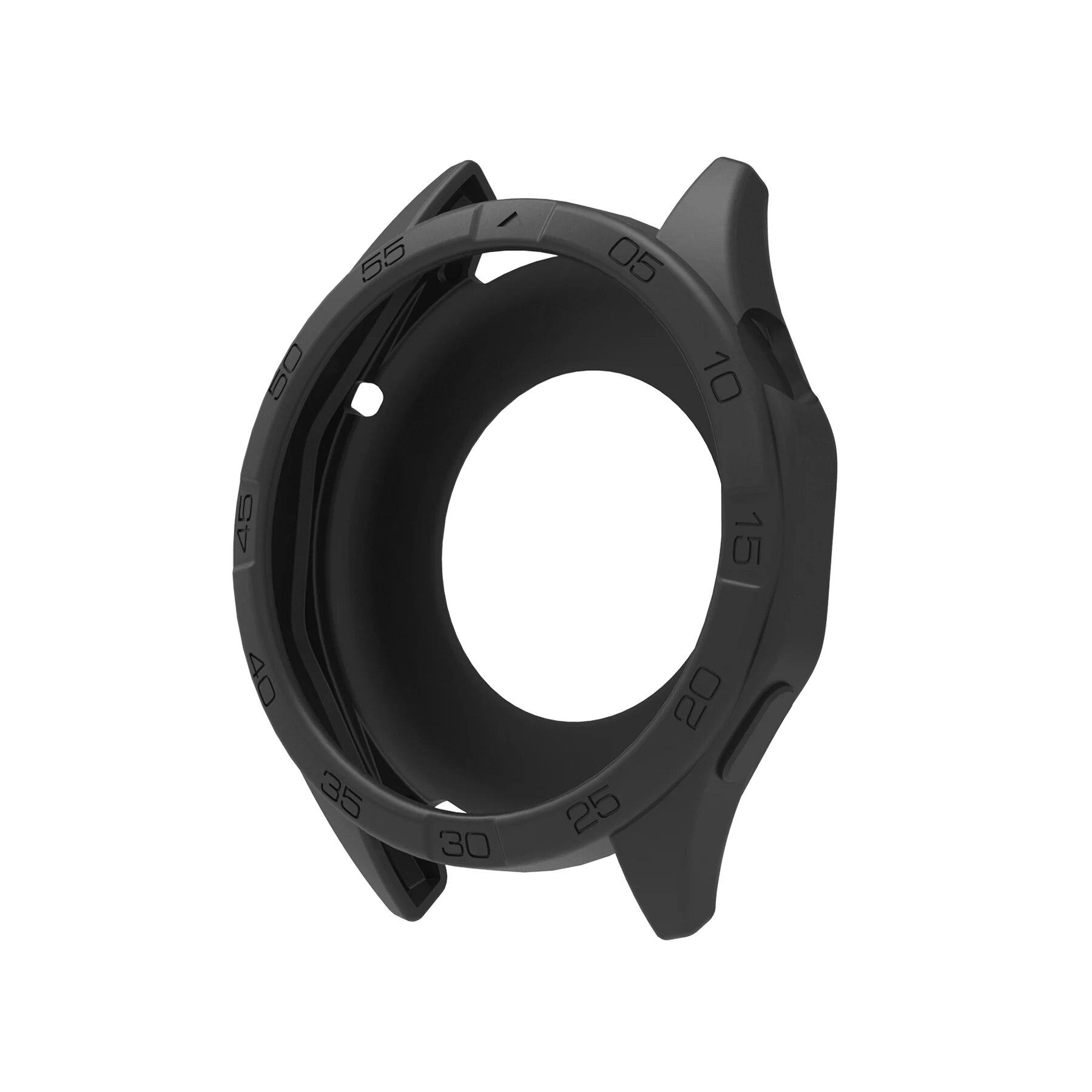 

Мягкий силиконовый защитный чехол для Huawei Watch GT 4 46 мм, высококачественный прочный корпус, аксессуары для часов For Huawei GT4 46mm чёрный