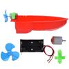 DIY Assemble Aerodynamic Boat Model Wind Power Speedboat Children Electronic Toy