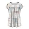 Women's Round Neck Short Sleeve Mid Length T-Shirt Loose Casual Short Sleeve T-Shirt Top