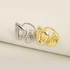 Nidin Fashion Irregular Geometric Smooth Open Rings Adjustable For Women Pig Nose Design Copper Finger Jewelry Accessories Gift