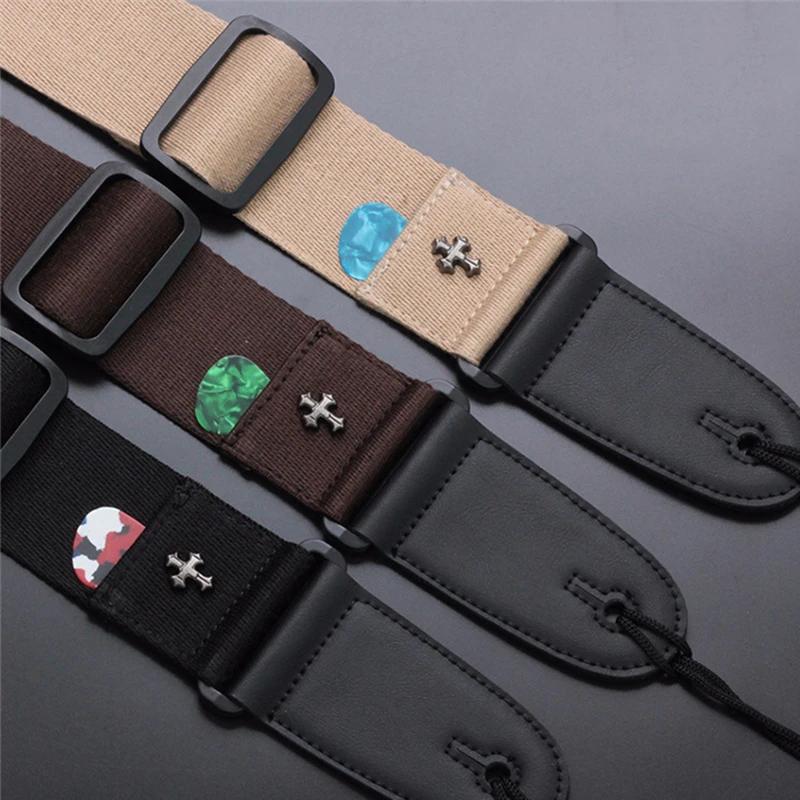 E-Gitarrengurt Akustik Folk Gitarrengurt Vintage Kreuz Persönlichkeit Gitarrengurte Plektrentasche Gitarrenzubehör