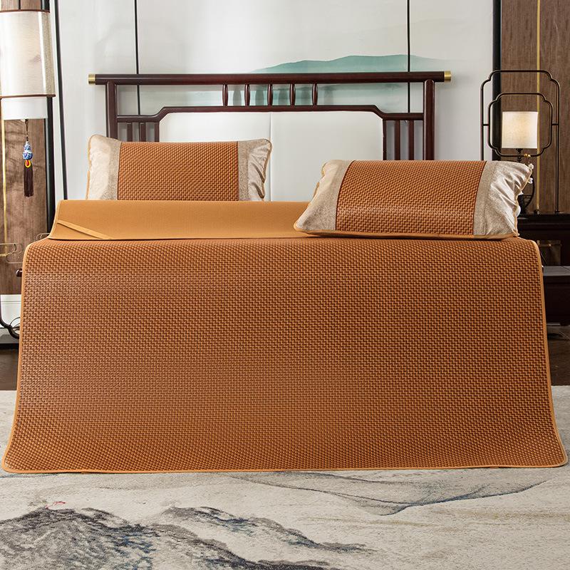Thickened Foldable Summer Ice Silk and Rattan Sofa Cushion Mat with Wool Material