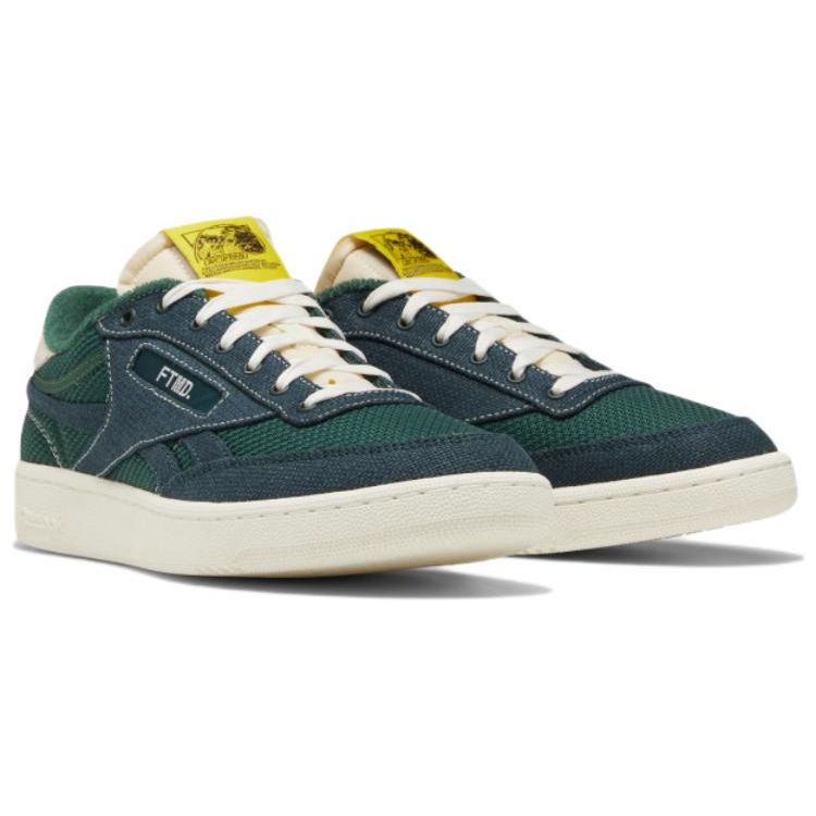 Reebok Club C Revenge Vintage Futuremade Green Unisex Sneakers Dark-Green Yellow HQ2203
