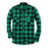 Spring And Autumn Winter New Men'S Checkered Shirt Double Pocket Flannel Casual Checkered Shirt