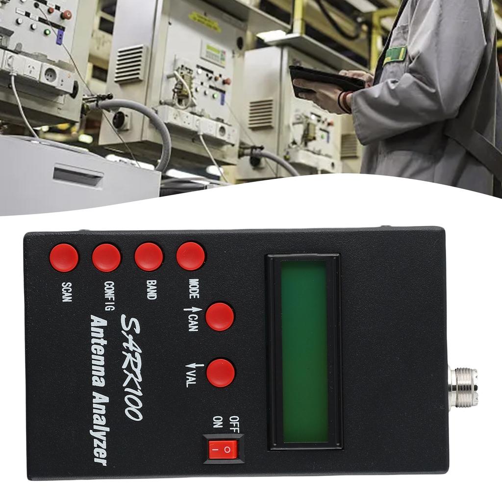 SARK100 HF SWR Antenna Analyzer Meter 1-60Mhz Ham Radio Mini-B Receptacle