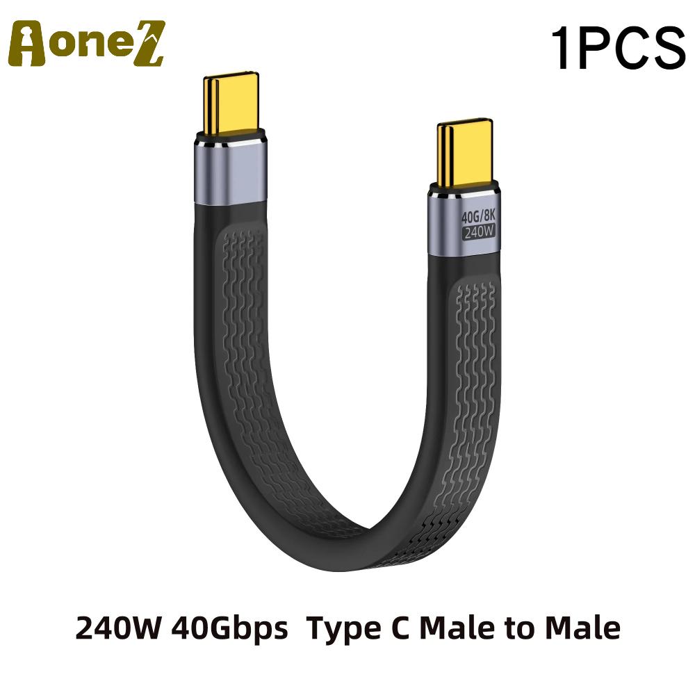 PD 240W 5A Type C to USB C Fast Charging Cable USB 4.0 Gen3 40Gbps Thunderbolt 3 8K@60Hz FPC Data Cable Cord for MacBook Pro