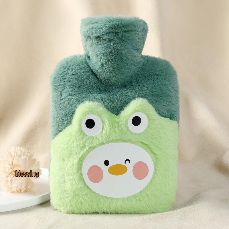 Fumai De 1000ML Plush Hot Water Bottle Hand Warmer