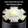 Ultra-Bright Rechargeable Flashlight Portable Outdoor Emergency Mini Work Light with White Laser Whistle for Camping Hiking