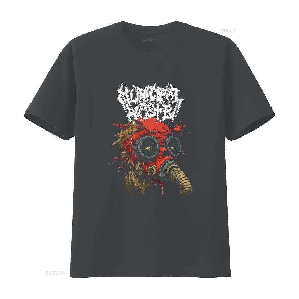 Städtischer Abfall Exklusiv Metal Thrash Band Gasmaske T-Shirt Mode Musik Streetwear vintage Gewaschen Grafik Lässig Mann