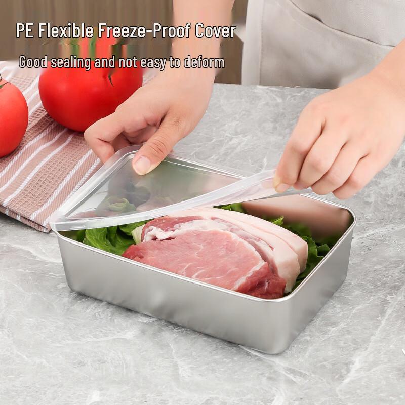 Shangqi 304 Stainless Steel Refrigerator Food Storage Box Set