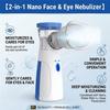 Handheld Facial Nano Mister Portable Hydrating Humidifier,Multifunctional Eye & Face Manual Steamer,Skin Moisturizing Care Devic