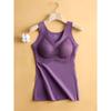 Women Thick Self Heating Thermal Vest With Built In Bra Pad Warm Lace Underwear