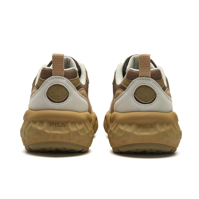 FILA MUFFIN Cushioning Abrasion Resistant Lightweight Low top Casual Shoes Men's Brown White F12M541106FTW