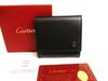 Authentic Pasha De Cartier Black Leather Silver H/W Coin Purse #a948  Refurbished