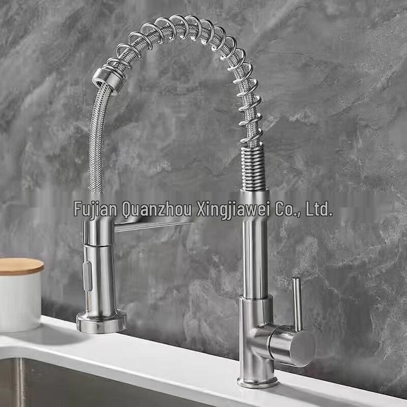 TLXT Stainless Steel Pull-Out Kitchen Faucet