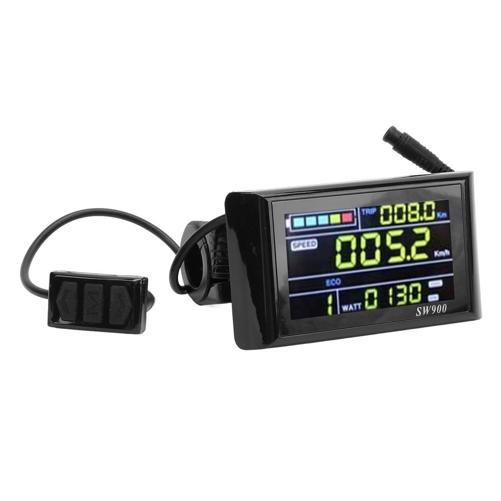 Electric Bike Panel LCD Display Control 6P Water Proof Meter 24V 36V 48V 60V Universal SW900
