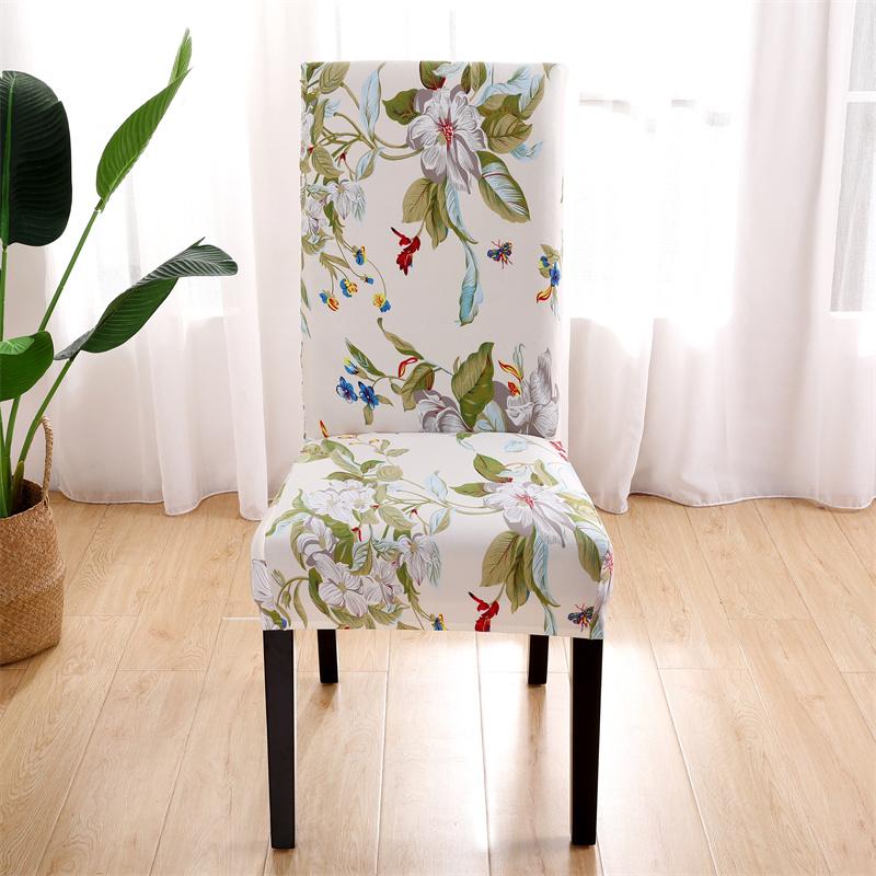 Printed Stretch Dinning Chair Cover Elastic Seat Chair Covers Office Chair Slipcovers Restaurant Banquet El Home Decoration