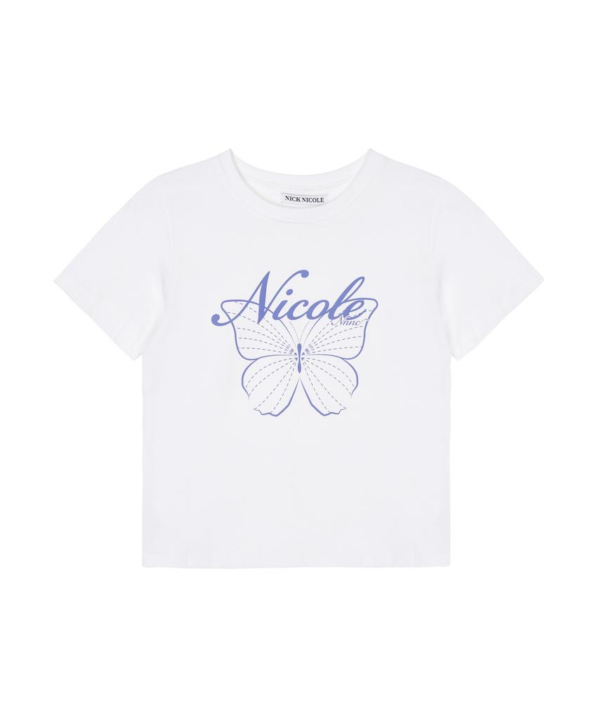 Nigaennikol Nicole Butterfly Slim Top_White Purple