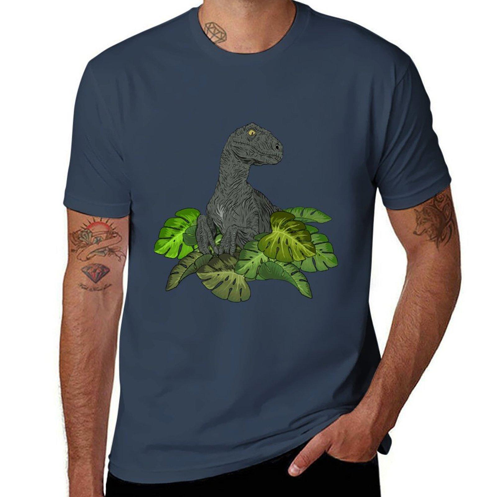 Cute Raptor In The Jungle Tshirt Festive Simple Tshirt S