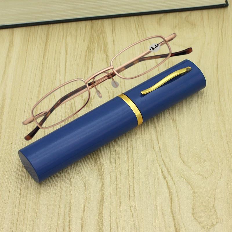 Frame Slim Metal Reading Glasses With Aluminum Alloy Storage Box Gift Fashion